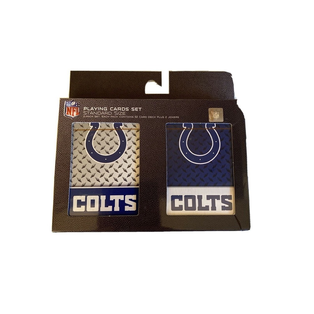 NFL Playing Cards‎ Indianapolis Colts Blue White 2-Pack Set Standard Size PSG